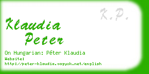 klaudia peter business card